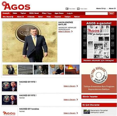 A­G­O­S­ ­G­a­z­e­t­e­s­i­­n­i­n­ ­İ­n­t­e­r­n­e­t­ ­S­i­t­e­s­i­ ­H­a­c­k­l­e­n­d­i­